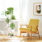 6 Tier Tall Plant Stand Indoor, Large Metal Wood Muti Level Vertical Planter - Image 4