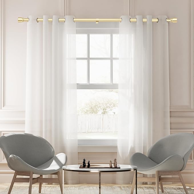 1” Diameter Curtain Rods Itself is 30 to144 inch 1 Pack Fit 30-142 inch - Image 5