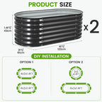 Galvanized Raised Garden Bed Outdoor |17'' Tall Planter Box Outdoor - Image 6