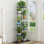LINZINAR Plant Stand Metal 7 Tier 8 Potted Multiple Flower Pot Holder Shelf - Image 4