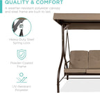 Best Choice Products 3-Seat Outdoor Large Converting Canopy Swing Glider - Image 3