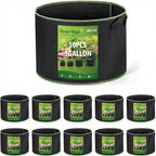 Delxo 10-Pack 3 Gallon Grow Bags Heavy Duty Aeration Fabric Pots Thickened by Delxo