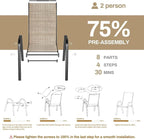 TLSUNNY Patio Dining Set 5 Pieces, All Weather Outdoor Furniture W/30"X 30" - Image 4