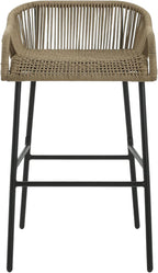 Christopher Knight Home Outdoor Patio Rope Weave Iron Barstools, Powder Coated - Image 7