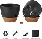 FaithLand 3-Pack Large Planter Pots, 12 10 9 Inch Self Watering Flower Pots - Image 5
