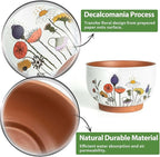 YBX 8 Inch & 6 Inch Terracotta Plant Pots, Flower Pots - Image 7