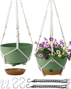 Hanging Planter Self Watering 10 Inch, 2 Pack Indoor Outdoor Hanging Baskets by Koalaime