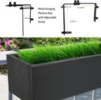 2 Pack Metal Railing Planter Box, 30 Inch Balcony Planters - Image 3