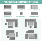 YITAHOME 9-Piece Patio Furniture Set, All-Weather Wicker Outdoor Sectional Sofa - Image 3