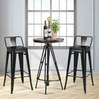 COSTWAY Metal Bar Stools Set of 4, - Image 6