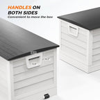 VINGLI 75 Gallon Collapsible Outdoor Storage Box, Simple-to-assemble Plastic - Image 5