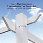 PURPLE LEAF 10' x 13' Aluminum Outdoor Pergola White Wind-Resistant Retractable - Image 6