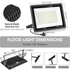 3 Pack 100W Led Flood Lights Outdoor, Super Bright 11600LM Security Lights - Image 4