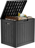 33 Gallon Outdoor Deck Box, Lockable Waterproof Outdoor Storage Boxes by MAIUSCOLI
