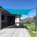 SUNNY GUARD Sun Shade Sail 10' x 16' Rectangle Turquoise Blue UV Block Sunshade by SUNNYGUARD
