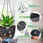 3 Pack Hanging Planter Indoor Outdoor Flower Pots 7/6.5/5 Inch, Self-Watering - Image 2