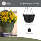 The HC Companies 11 Inch Wrapt Hanging Planters, Lightweight UV-Resistant - Image 2