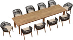 PURPLE LEAF 11 Pieces Large Outdoor Dining Set Patio Extended Upgrade Table and by PURPLELEAF