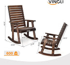 VINGLI Wooden Rocking Chair - Image 3