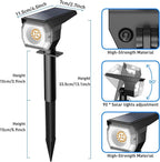 EIUIO Solar Outdoor Lights, 3 Lighting Modes Solar Spot Lights Outdoor - Image 2