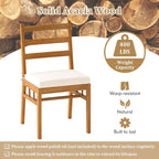 Tangkula 6 Pieces Patio Acacia Wood Dining Set, Outdoor Rectangular Table - Image 8