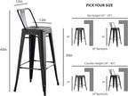AC Pacific 30” Metal Barstool Set of 2 – Country Rustic Style - Image 3
