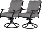 Grand patio Patio Dining Set for 2, E-Coated Outdoor Dining Set, 2 Swivel by GrandPatio