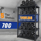 Plastic Storage Shelves, Plastic Heavy Duty Shelves 16.93" D x 35.43" W x - Image 4