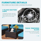 Outdoor Wicker Patio Furniture Set, Rattan Sectional Sofa Set - Image 4