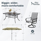 PHI VILLA 8 Piece Patio Dining Set - Image 8