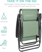 Best Choice Products Folding Zero Gravity Outdoor Recliner Patio Lounge Chair - Image 7