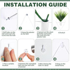 2 Pieces White Wall Decor Hanging Planters - Image 3