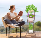 LASZOLA Bronze 3 Tier Tall Plant Stand - Image 2
