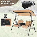 Tangkula 2 Person Porch Swing, Outdoor Swing - Image 4