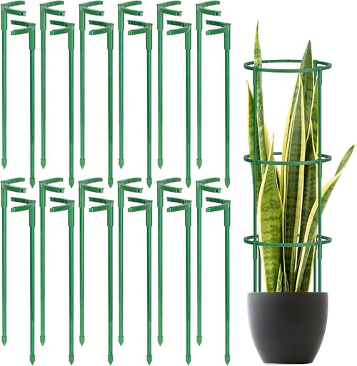 24 Pcs Plant Support Stakes, Half Round Plant Support by VACONICO