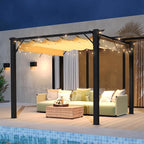 Aoxun 10'x10' Outdoor Pergola, Patio Aluminum Pergola by Aoxun