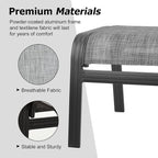 Patio Outdoor Ottoman Footstools Assembled Aluminum Footrest Side Table Small - Image 4