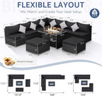 NICESOUL 10 Piece Contemporary Patio Furniture Set - Image 4