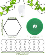 18 Pcs Garden Chain Trellis for Indoor Climbing Plants, Unique 6-Corner Plant - Image 2