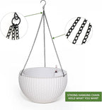 Dexceder 10.5 Inch Large Self Watering Hanging Planters Indoor Outdoor - Image 5