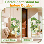 iDavosic.ly 5 Tier Bamboo Plant Stand Indoor Outdoor - Image 6