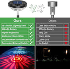 Bright Solar Pathway Lights 6 Pack, Color Changing+Warm White LED Solar Lights - Image 4