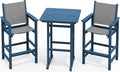 SERWALL 3 Pieces Textilene Adirondack Bar Set, Tall Adirondack Bar Height Chairs by SERWALL
