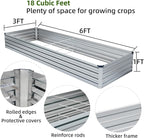 2 Pack 6x3x1FT Galvanized Raised Garden Bed Kit, Outdoor Metal Planter Box - Image 3