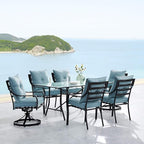 Hanover Lavallette 7-Piece Modern Outdoor Dining Set - Image 2