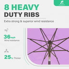 JEAREY 9FT Outdoor Patio Umbrella - Image 6