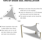 KANAGAWA Sun Shade Sail 12'x12'x17' Gray Triangle UV Block Canopy Awning - Image 6