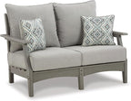 Signature Design by Ashley Outdoor Visola Patio HDPE Loveseat by SignatureDesignbyAshley