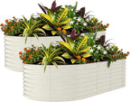 Garvee 2 Pack Galvanized Raised Garden Beds by Garvee