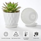 FaithLand 6-Pack 6-Inch Plastic Plant Pots - Image 2